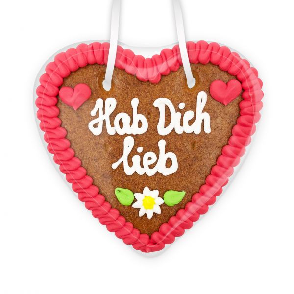 Lebkuchenherz 14cm - Hab Dich lieb