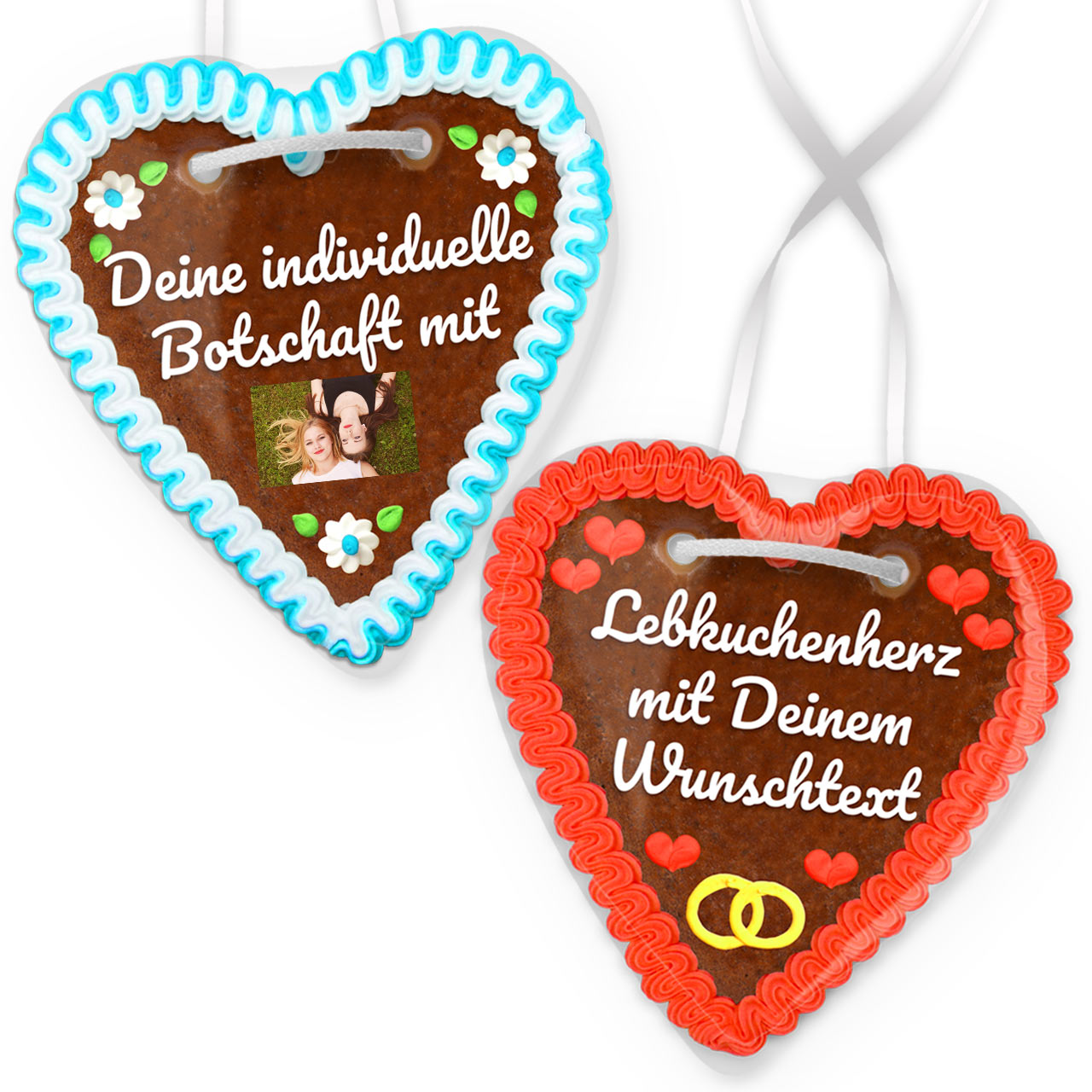 Personalisiertes Weihnachts-Kühlschrankmagnet Set – Mit Familiennamen, Lebkuchen-Design, 2D-Acryl