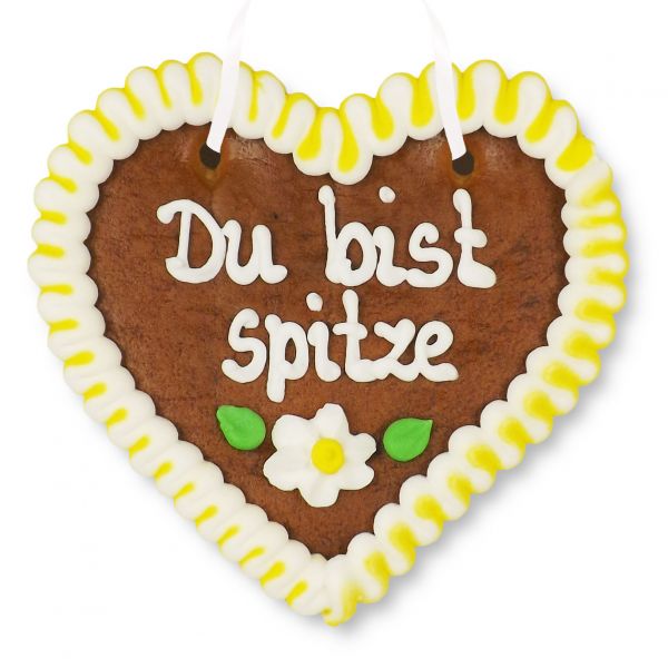 Lebkuchenherz 12cm - Du bist spitze