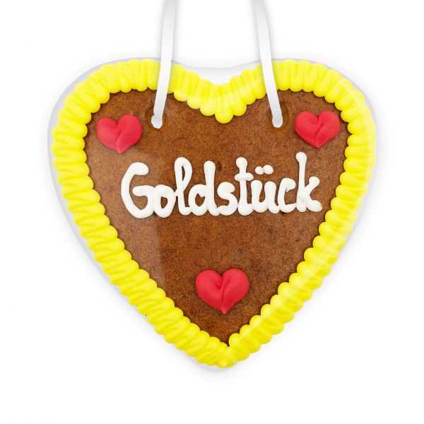 Lebkuchenherz 14cm - Goldstück