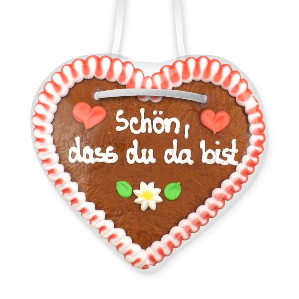 Lebkuchenherz - Schön, dass du da bist - 12cm