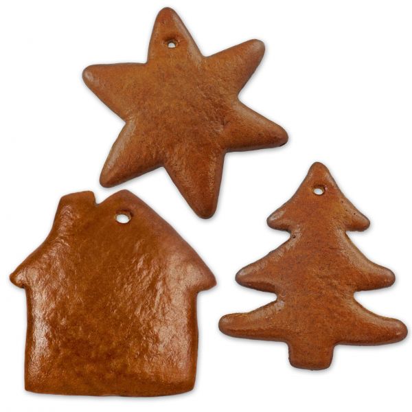 Lebkuchen Rohling Set - 15 Stück - Stern Tanne Lebkuchenhaus - 12cm