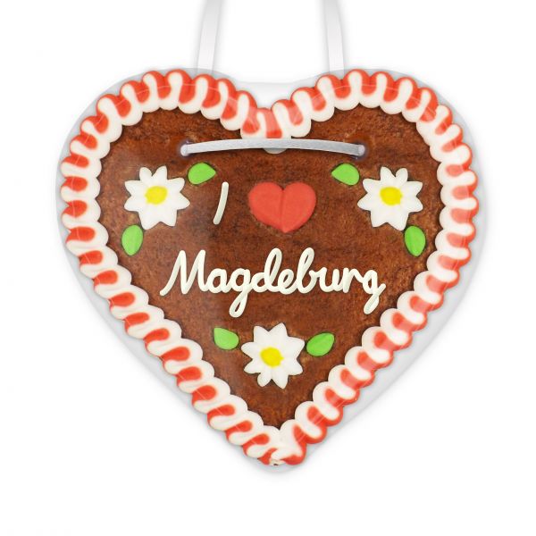 Lebkuchenherz, 12cm - I love Magdeburg