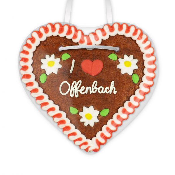 Lebkuchenherz, 12cm - I love Offenbach