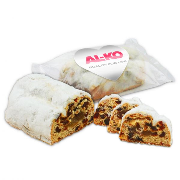 Mini Bratapfelstollen inkl. bedrucktem Label 200g als weihnachtliches Giveaway