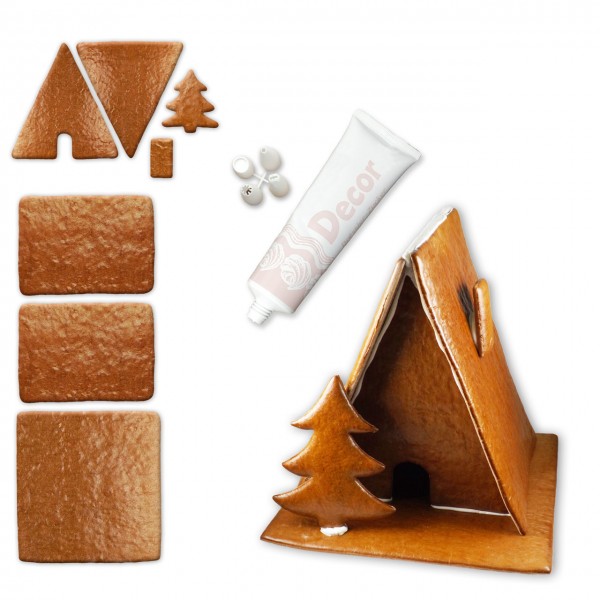 Hexenhaus – Bausatz mit Zuckerguss-Tube – Größe XL – ca. 36x37x36cm