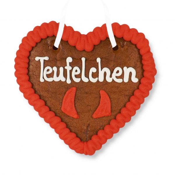 Lebkuchenherz 12cm - Teufelchen