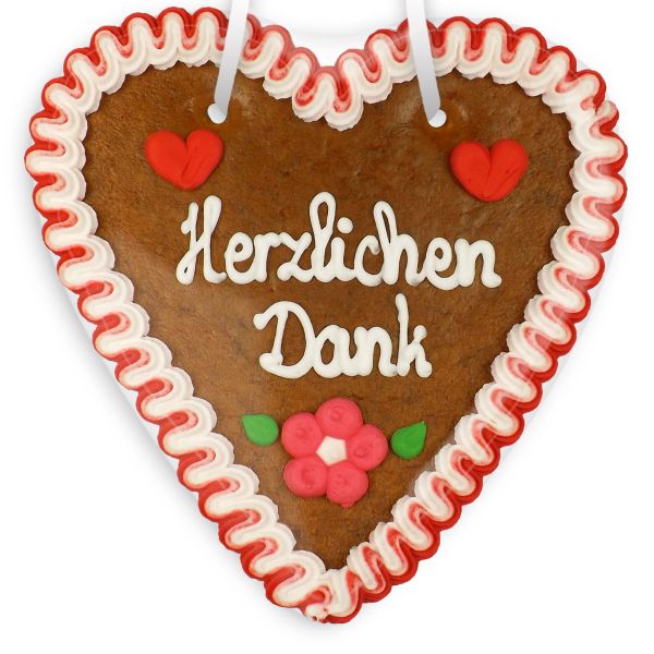 Lebkuchenherz 18cm - Herzlichen Dank