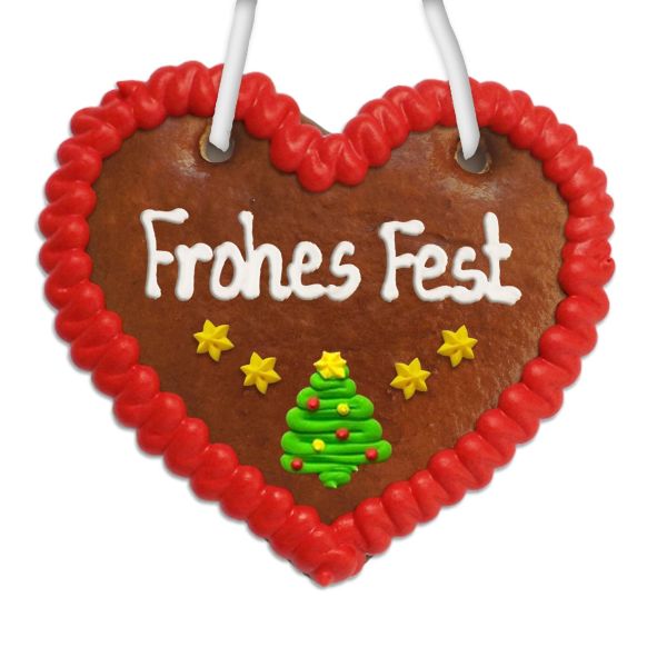 Frohes Fest - Lebkuchenherz 12cm