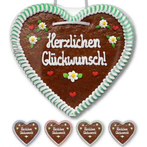 Lebkuchenherz 50cm - Herzlichen Glückwunsch