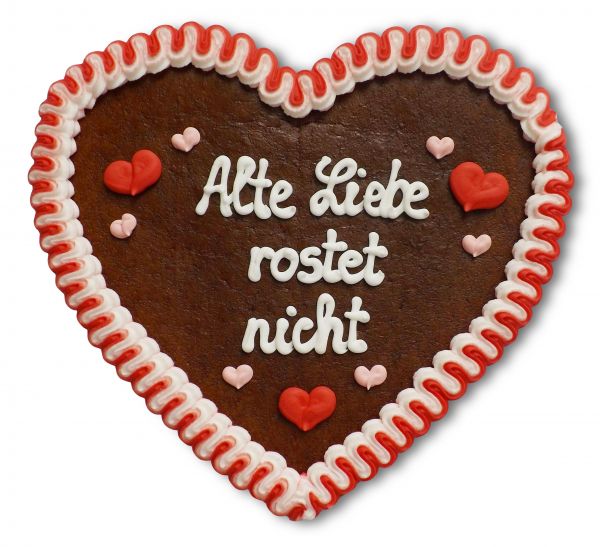 Lebkuchenherz, 23cm - Alte Liebe rostet nicht