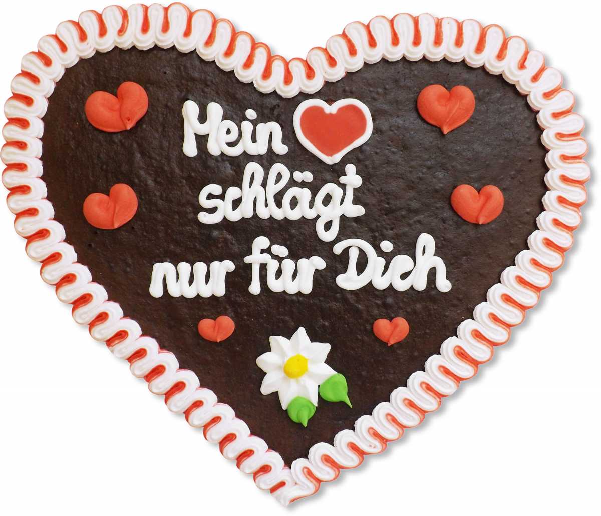 Lebkuchenherz 32cm "Mein [Herz] schlägt nur für Dich" bestellen