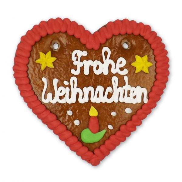 Lebkuchenherz 12cm - Frohe Weihnachten