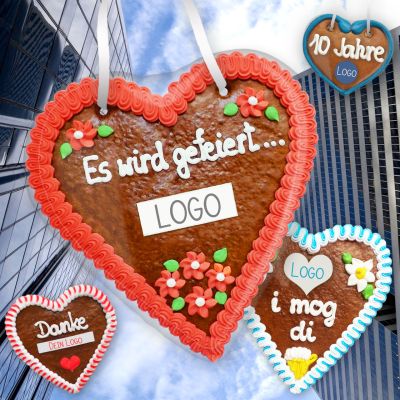 Mini-Lebkuchen als Werbeartikel oder Giveaway mit Logo bedrucken