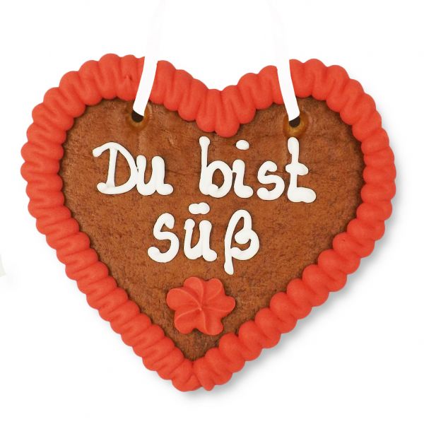 Lebkuchenherz 12cm - Du bist süß