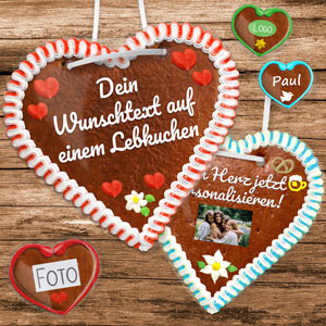 Übersicht personalisierte Lebkuchenherzen Übersicht personalisierte Lebkuchenherzen