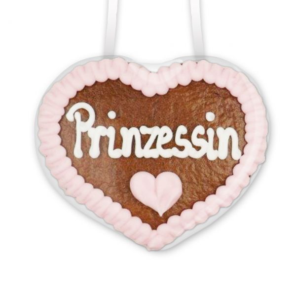 Lebkuchenherz 8cm - Prinzessin