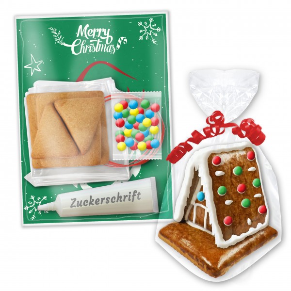 Bastelset mit Lebkuchen Hexenhaus XS zum selbst Bauen & Gestalten - Weihnachten Edition