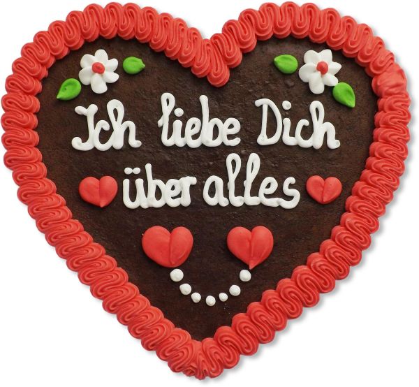 Lebkuchenherz 23cm - Ich liebe Dich über alles