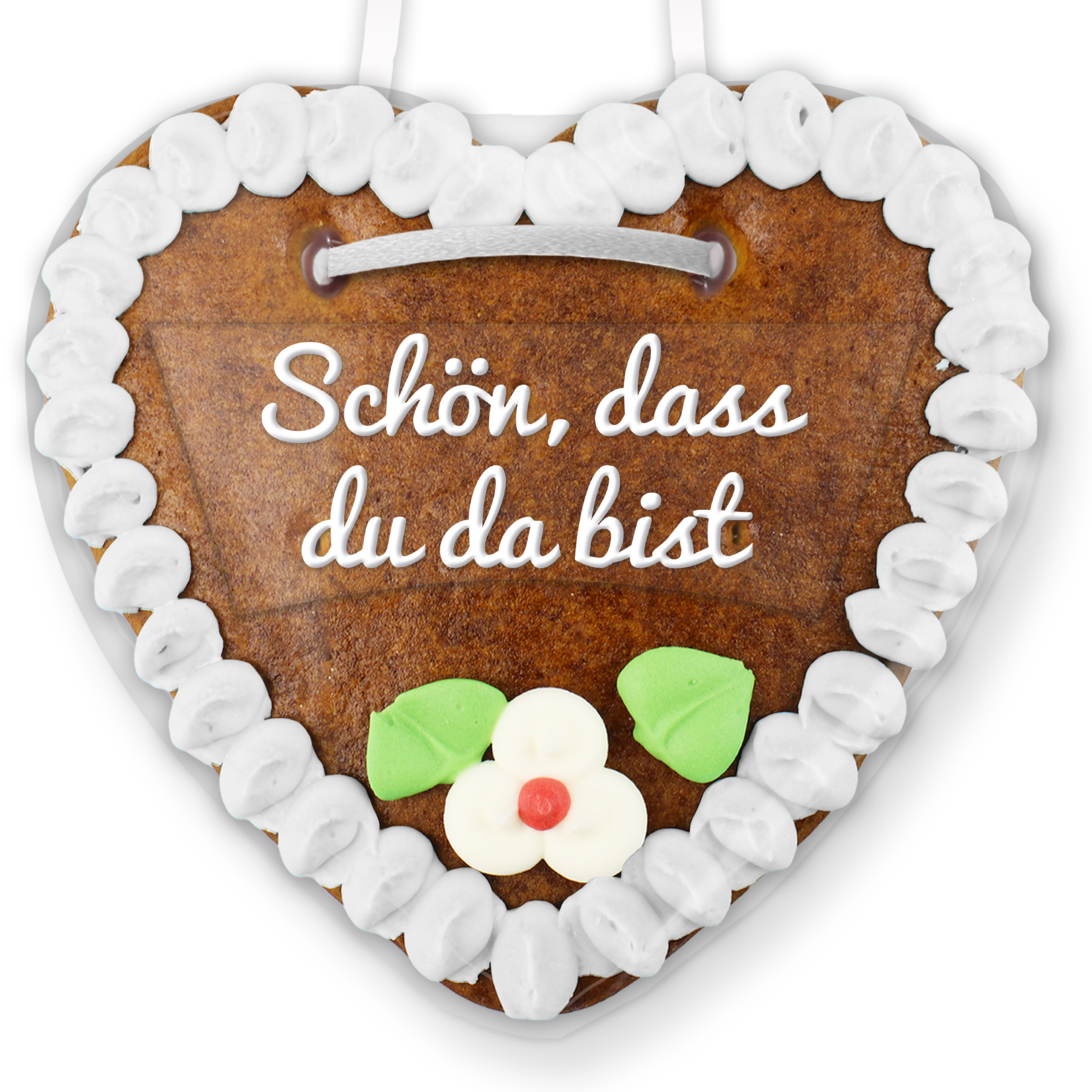 Lebkuchenherz mit Text Aufkleber 14cm Schön,